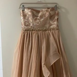 Size 7 Tan cream color prom dress